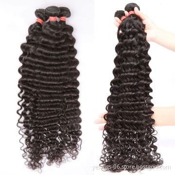YesWigs Virgin Cuticle Aligned Human Hair Bundles Extensions 10A Grade Raw Brazilian Human Hair Weave Bundles Vendor